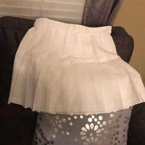 White tennis skirt